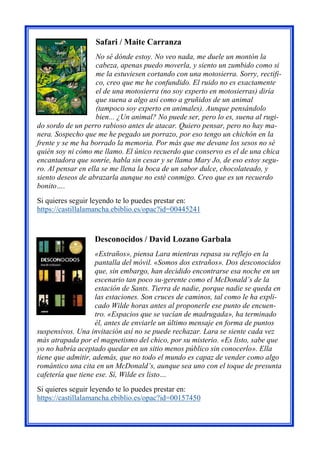 Lecturas del confinamiento #TeSugerimosLeer