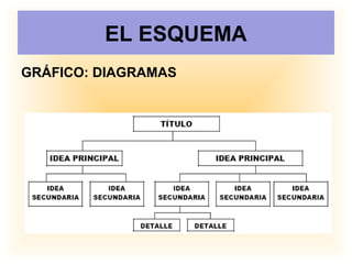 EL ESQUEMA
GRÁFICO: DIAGRAMAS
 
