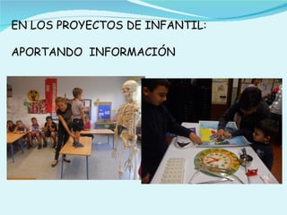 EN LOS PROYECTOS DE INFANTIL:

APORTANDO INFORMACIÓN
 