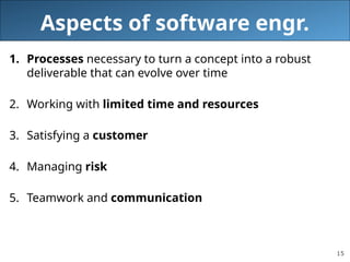 software engineering lecture note, introduction to fundamentals of ...