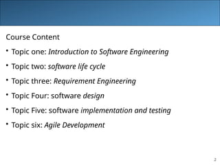 software engineering lecture note, introduction to fundamentals of ...