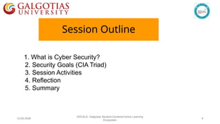 Lecture-01 on cyber security like introduction to cyber secuirty | PPTX