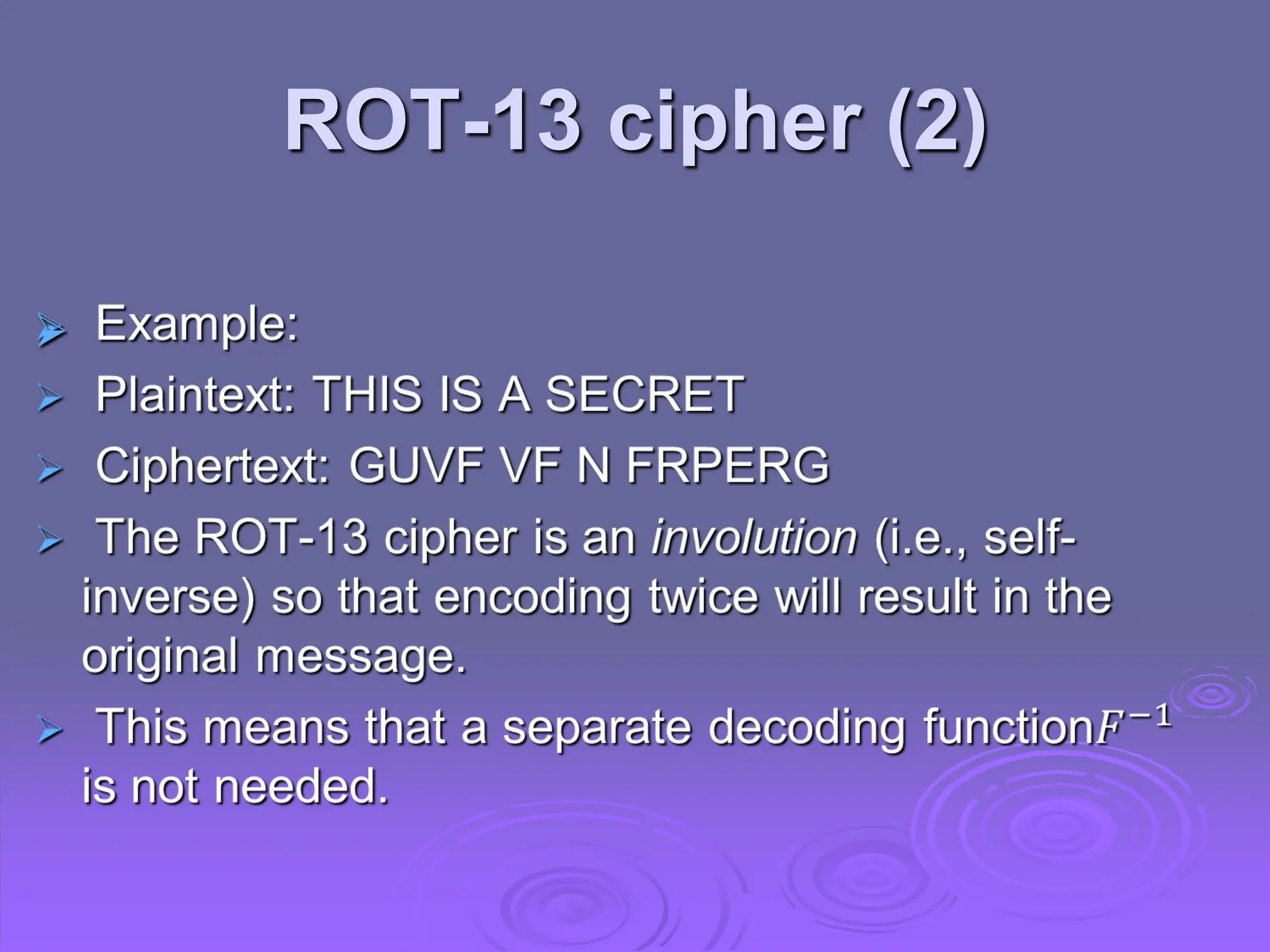 
ROT-13 cipher (2)
 