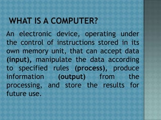 Lecture 01 concept of computer system | PPT
