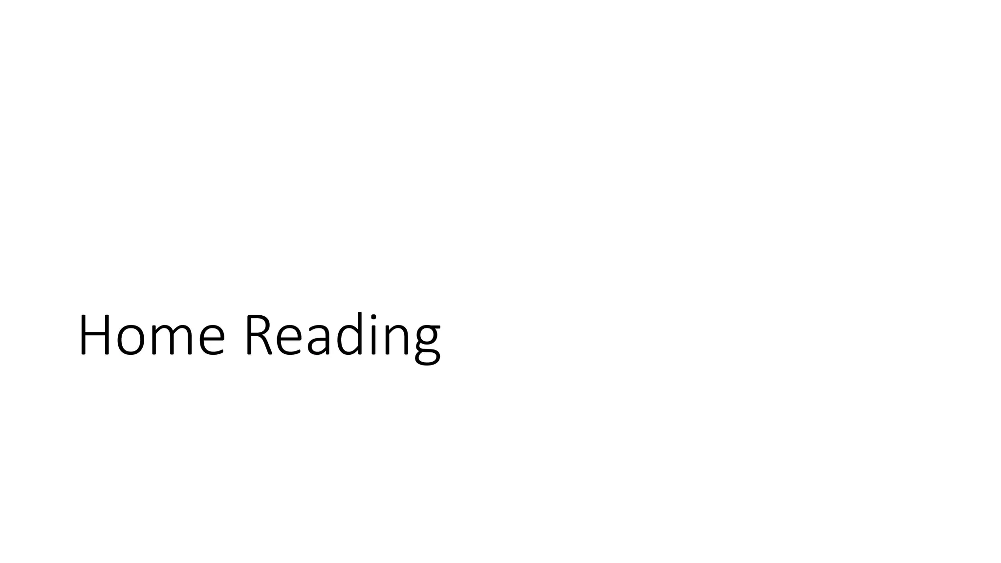 Home Reading
 