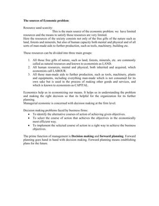 economics and decision making | PDF