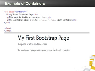 Example of Containers
 