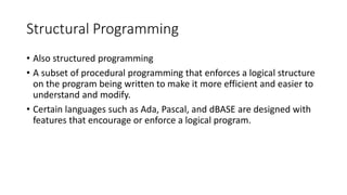 [OOP - Lec 03] Programming Paradigms | PPTX