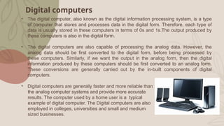 Comprehensive Overview of Computer Classification and Types | PPTX