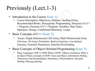 Comprehensive Introduction to Object Oriented Programming in C++ | PPTX