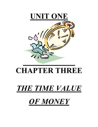 UNIT ONE




CHAPTER THREE

THE TIME VALUE
  OF MONEY
 