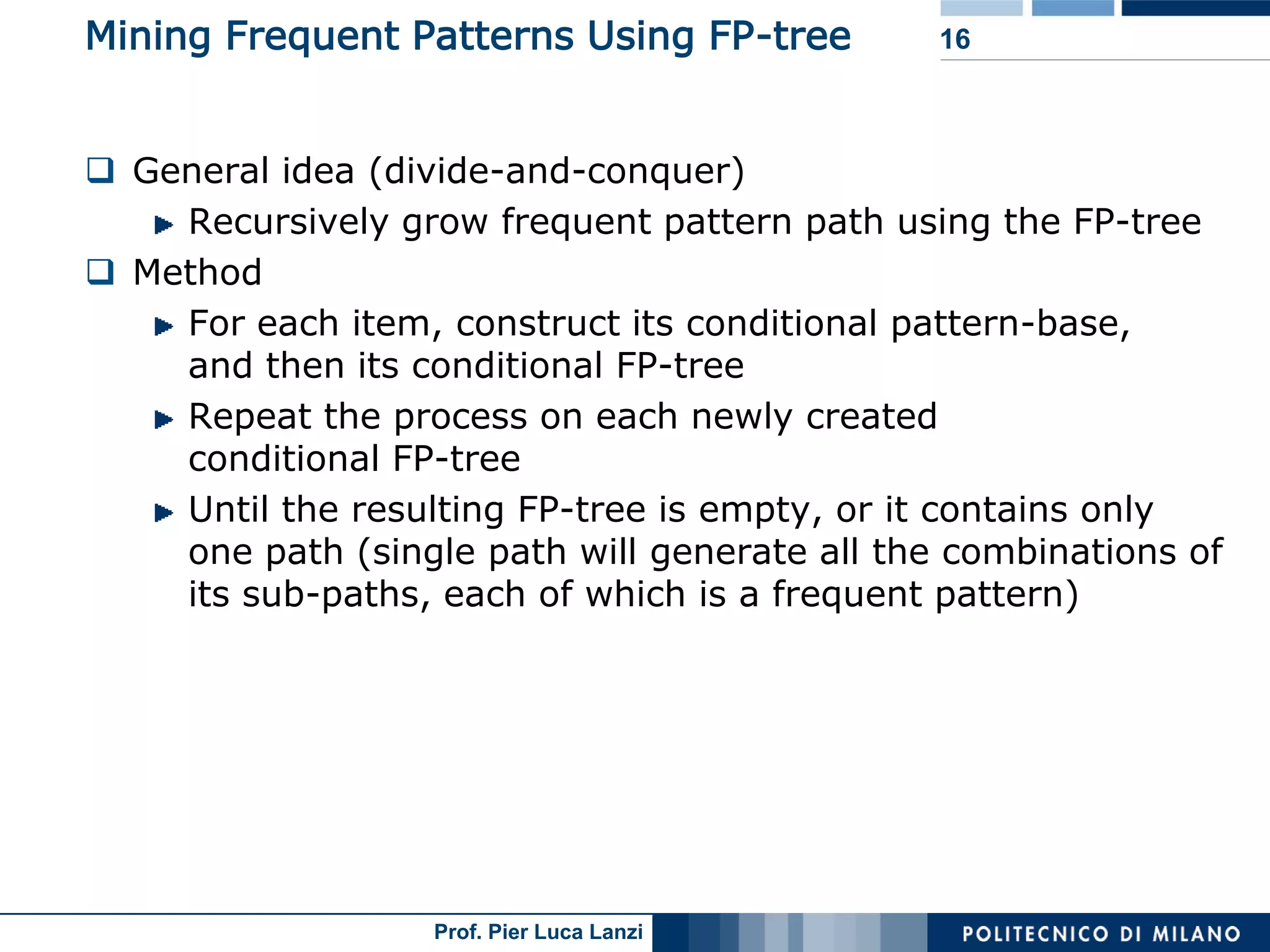 Lecture 05 Association Rules Advanced Topics