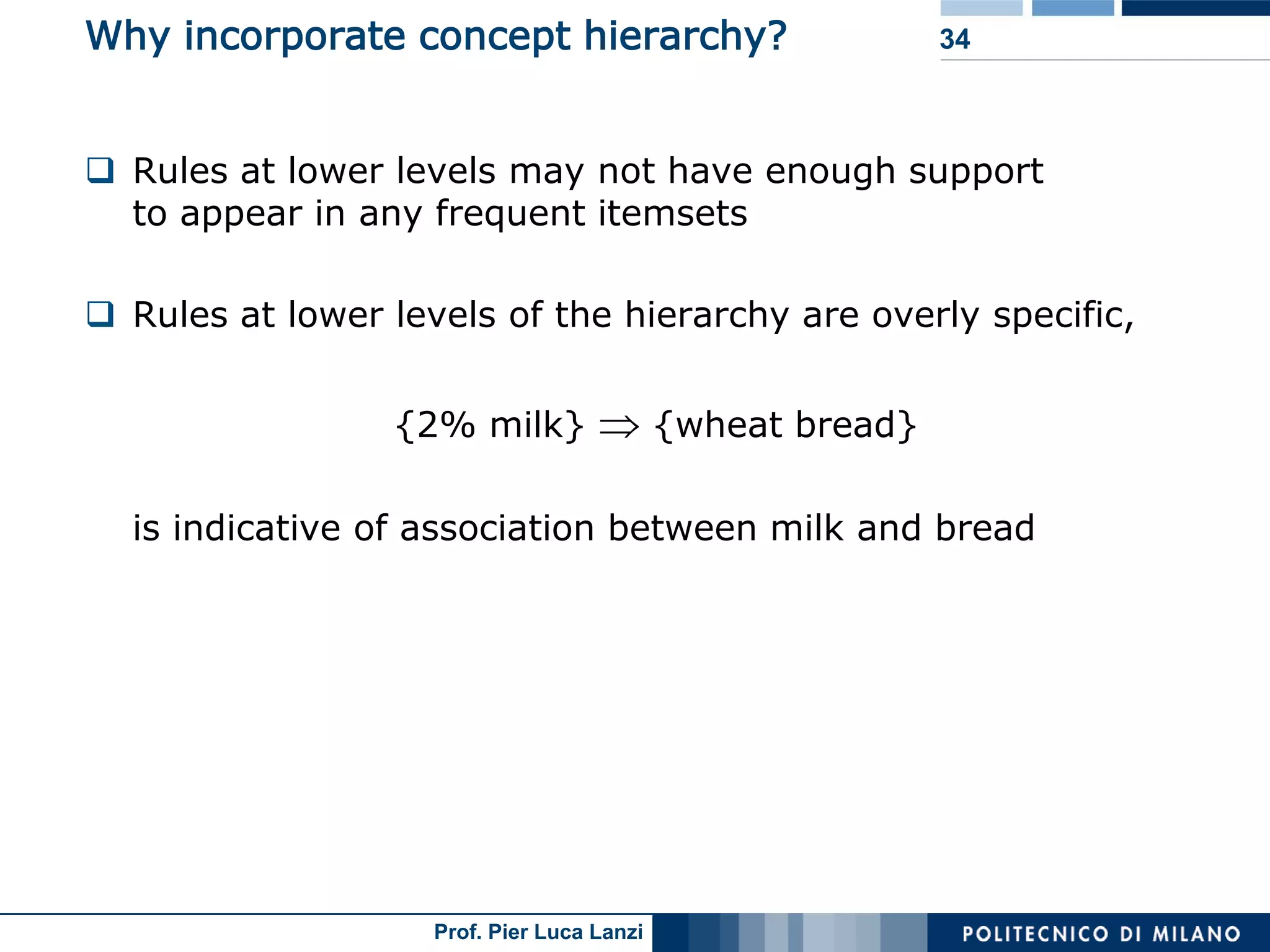Lecture 05 Association Rules Advanced Topics