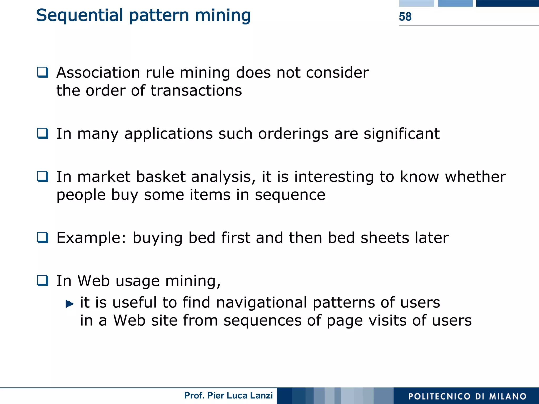 Lecture 05 Association Rules Advanced Topics