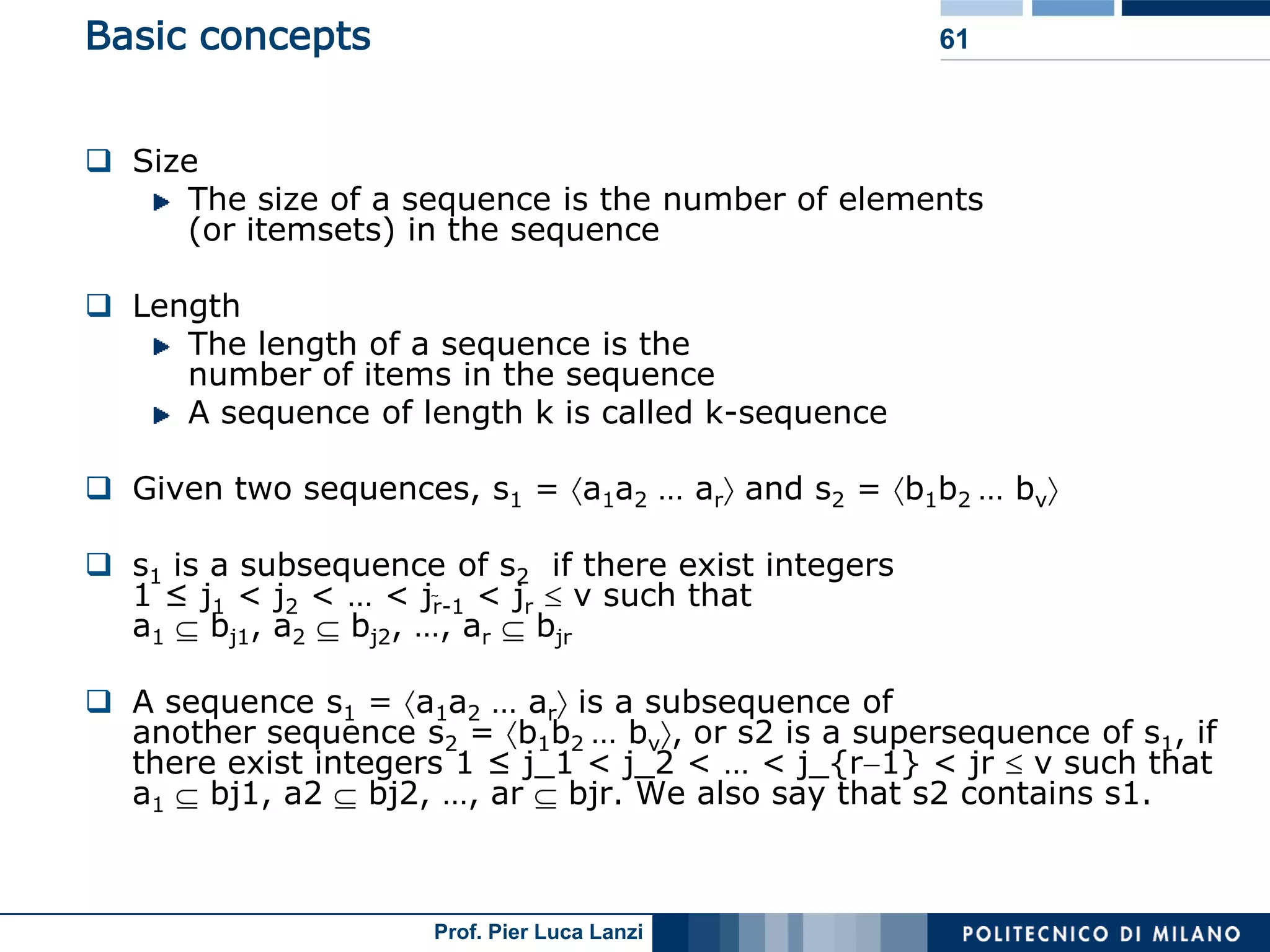 Lecture 05 Association Rules Advanced Topics