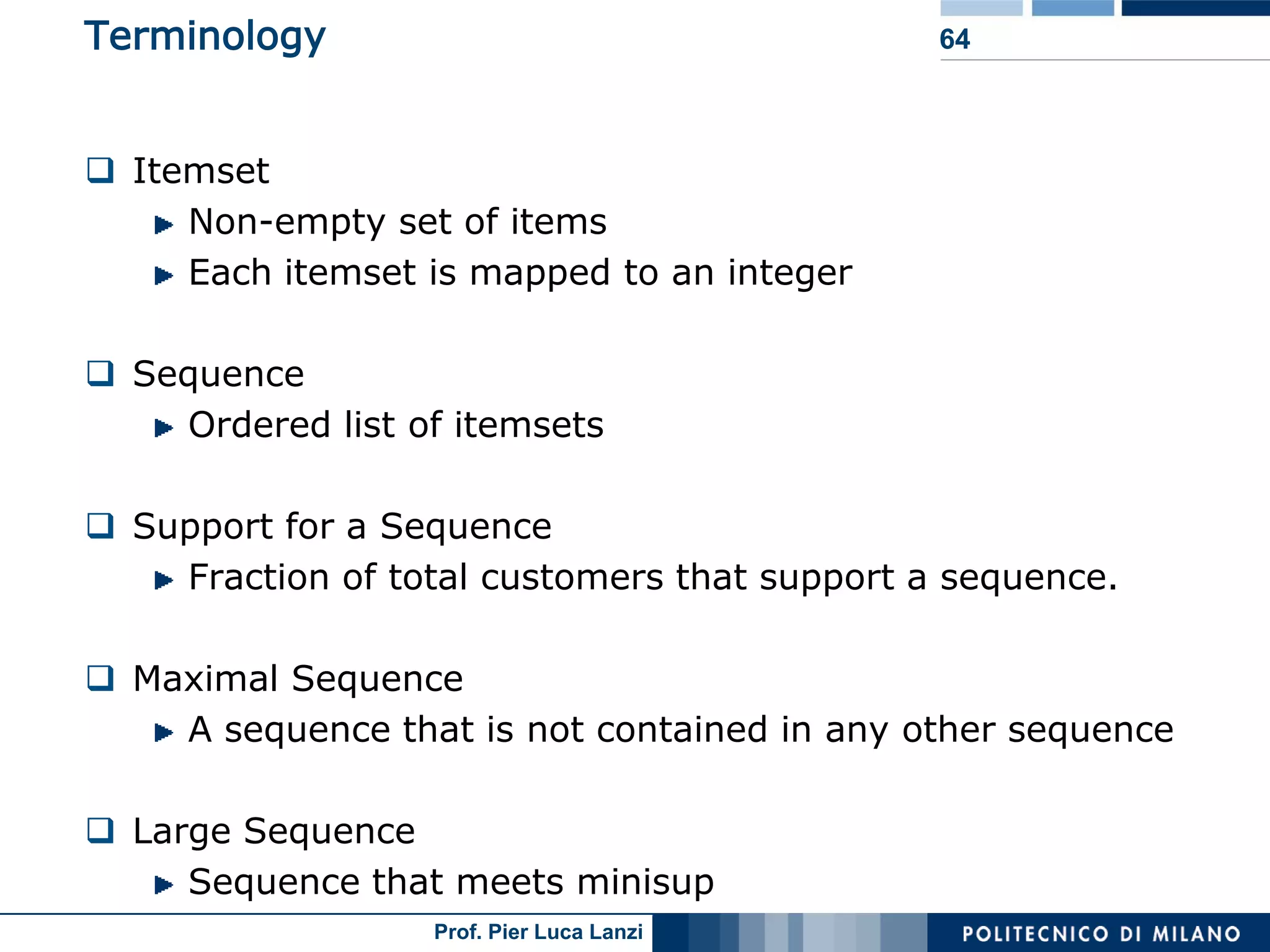 Lecture 05 Association Rules Advanced Topics