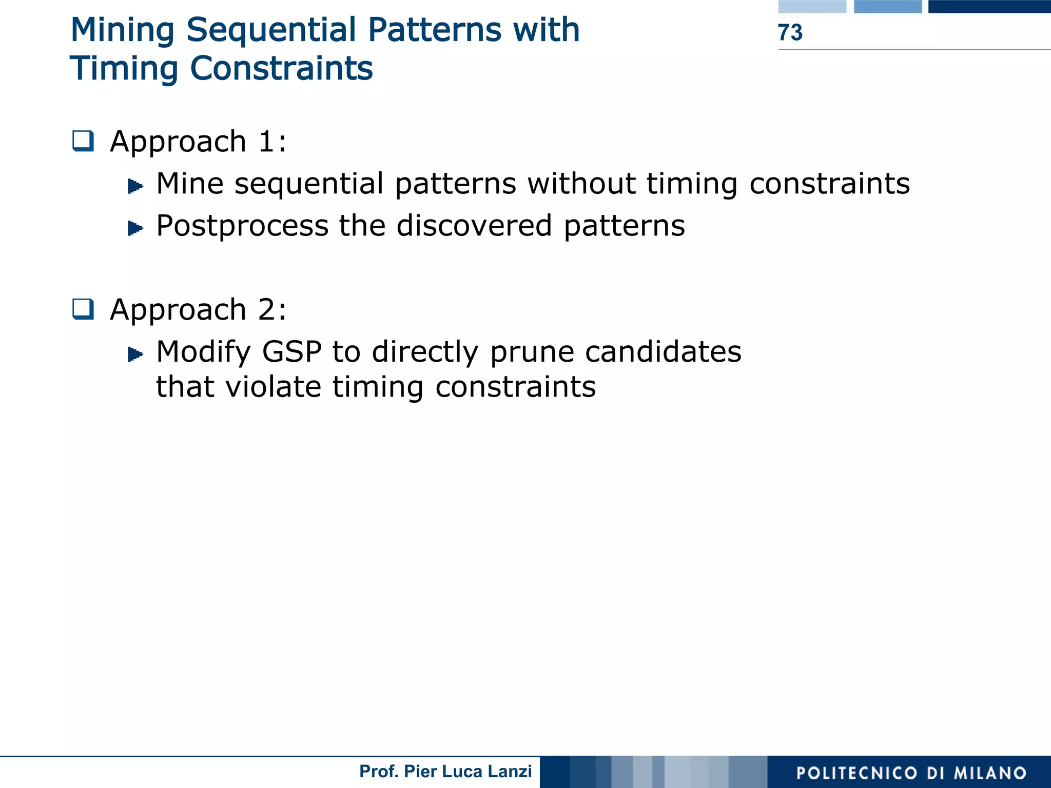 Lecture 05 Association Rules Advanced Topics