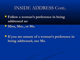 Ms In Letter Lecture 05 business letter with sample | PPT