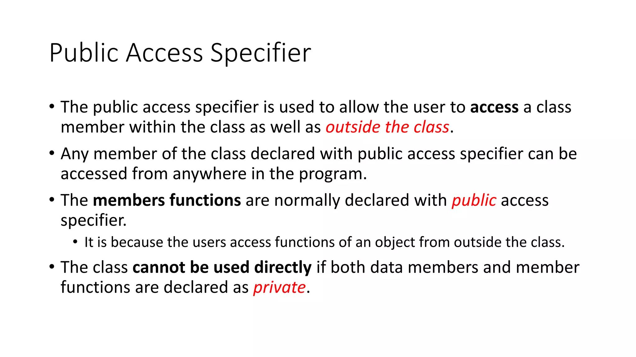 [OOP - Lec 07] Access Specifiers | PPTX