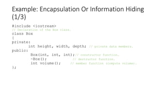 [OOP - Lec 08] Encapsulation (Information Hiding) | PPTX