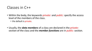 [OOP - Lec 09,10,11] Class Members & their Accessing | PPT