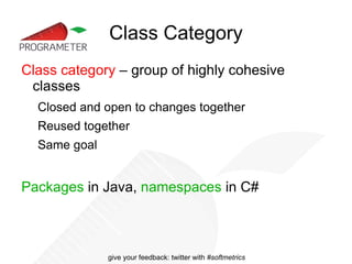 Examples of software metrics Most famous :) 