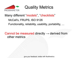 Measure  quality  of an  object oriented design 
