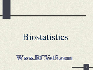 1
Biostatistics
 