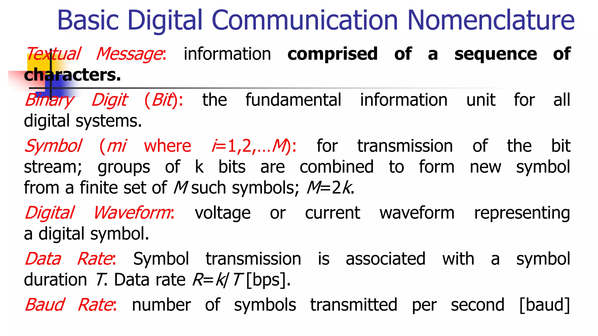 UNIT-1 Elements of Digital Communication | PPTX