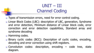 UNIT-1 Elements of Digital Communication | PPTX