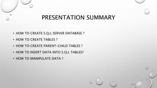 Microsoft SQL Server Query Practical Work | PPTX | Databases | Computer ...