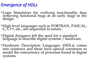 verilog intro lecture for digital system design | PPTX