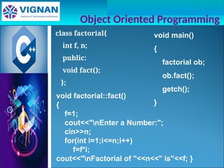 Object Oriented programming using C++ basic concepts | PPT