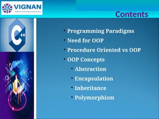 Object Oriented programming using C++ basic concepts | PPT