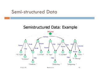Semi-structured Data
 