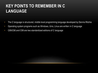 introduction to c | PPT