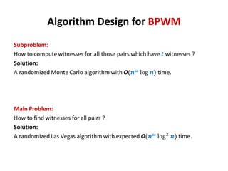 Algorithm Design for BPWM
 