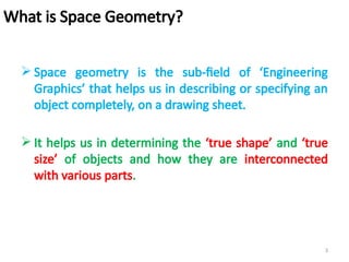 Comprehensive Guide to Space Geometry in Engineering Graphics | PPSX
