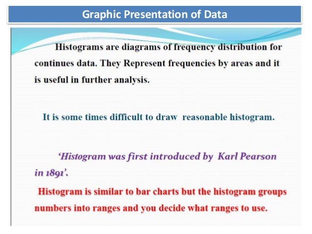 Numerical & graphical presentation of data