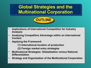 Global Strategies and the Multinational Corporation ,[object Object],[object Object],[object Object],[object Object],[object Object],[object Object],[object Object],OUTLINE 