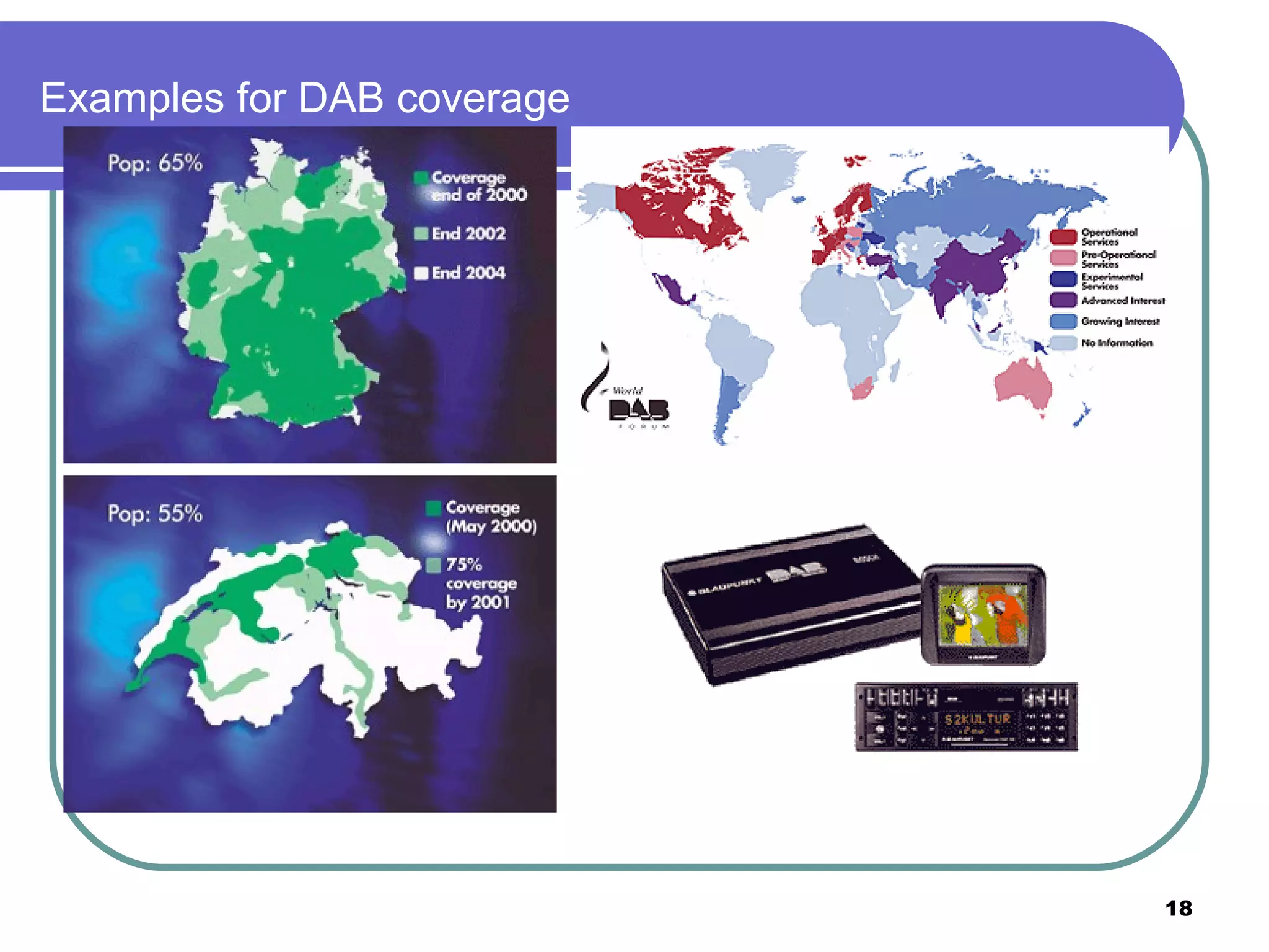 Examples for DAB coverage 
