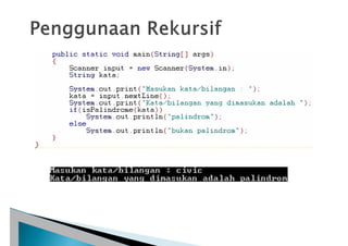 Fungsi rekursifFungsi rekursifFungsi rekursifFungsi rekursifFungsi ...