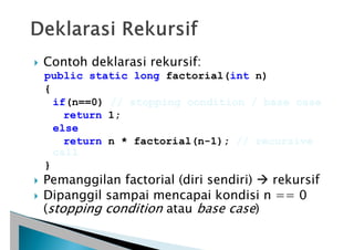 Fungsi rekursifFungsi rekursifFungsi rekursifFungsi rekursifFungsi ...