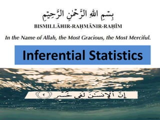 Inferential Statistics
 