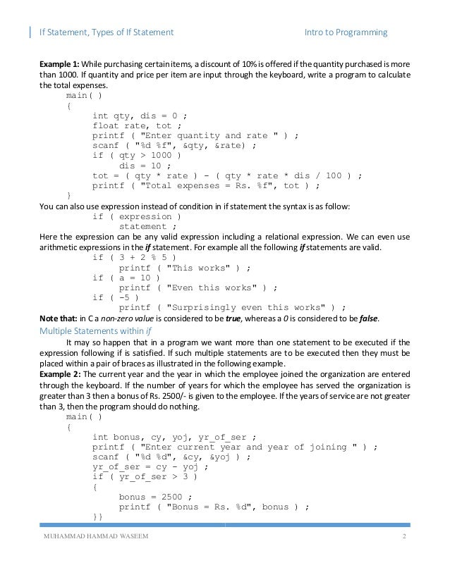 [ITP - Lecture 08] Decision Control Structures (If Statement)