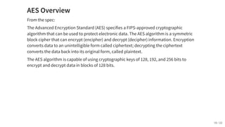 lecture-13-slides of aes encryption stsyem | PDF