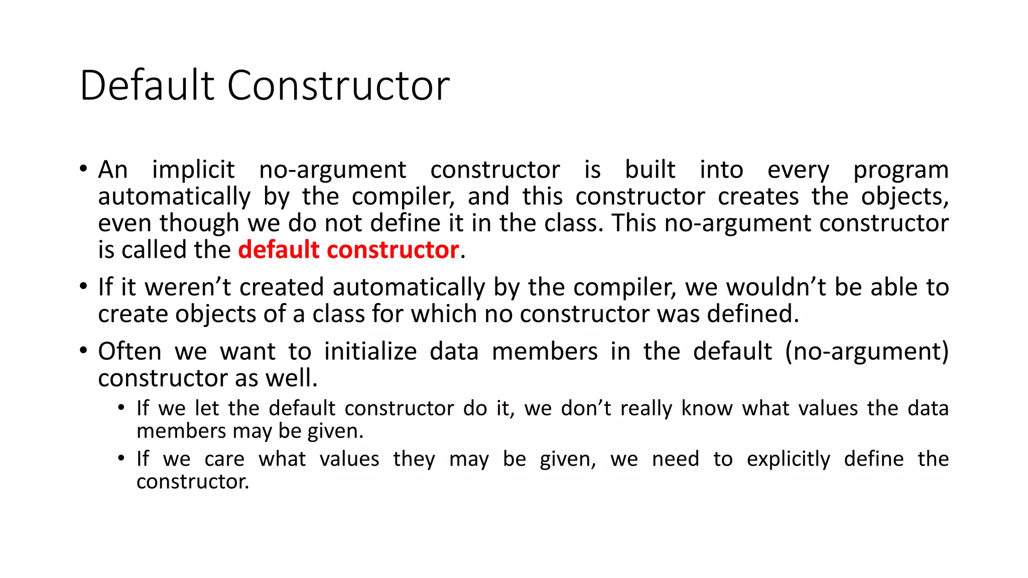 [OOP - Lec 13,14,15] Constructors / Destructor and its Types | PPTX