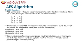 Lecture-13 AES Encryption standard , Public key cryptography.pptx