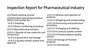 Lecture-13_Inspection Report for Pharmaceutical Industry.pptx