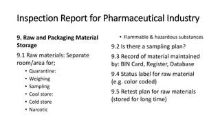 Lecture-13_Inspection Report for Pharmaceutical Industry.pptx